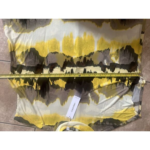 NWT Calvin Klein 2X Jersey Printed Mock Neck Blouse Top - Picture 6 of 6